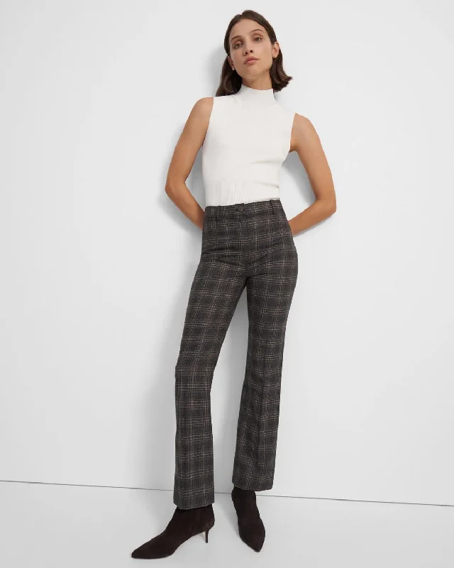 Plaid Wool Straight Jean - Multi