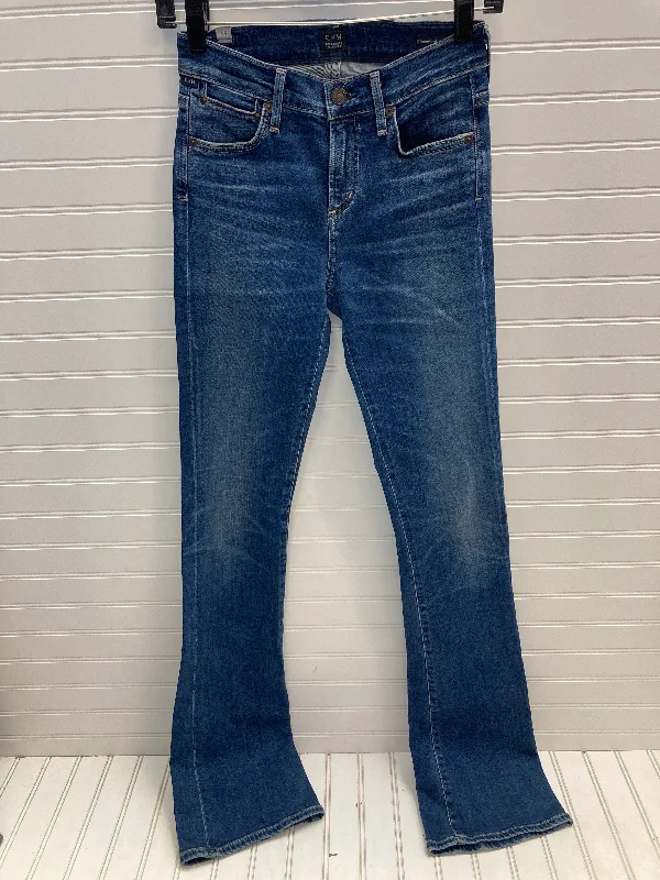 Jeans Flared By Citizens Of Humanity In Blue Denim, Size: 2