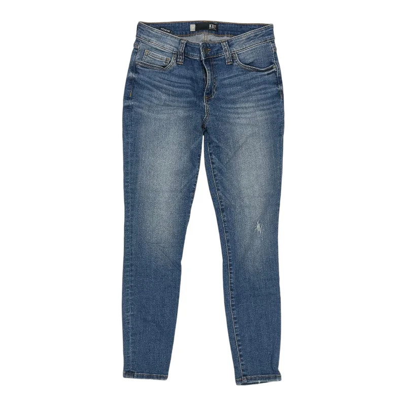 Jeans Skinny By Kut In Blue Denim, Size:4