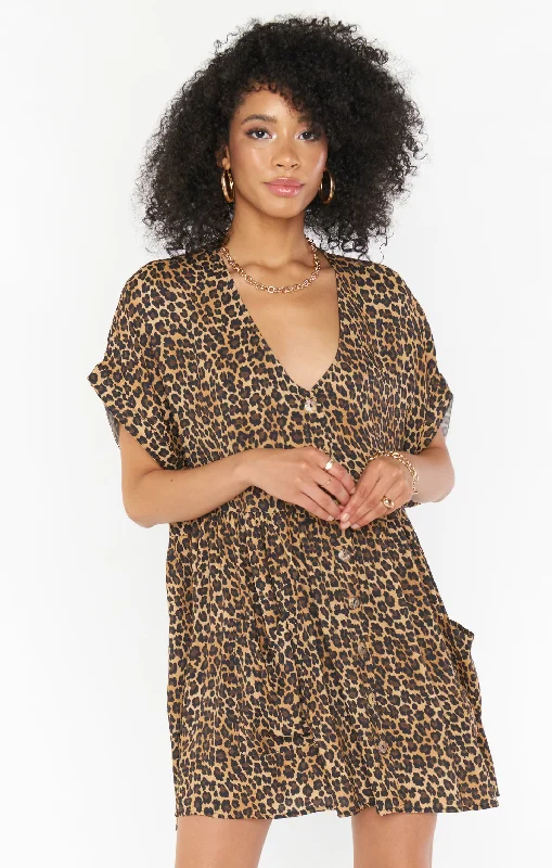 Odessa Dress ~ Latte Cheetah