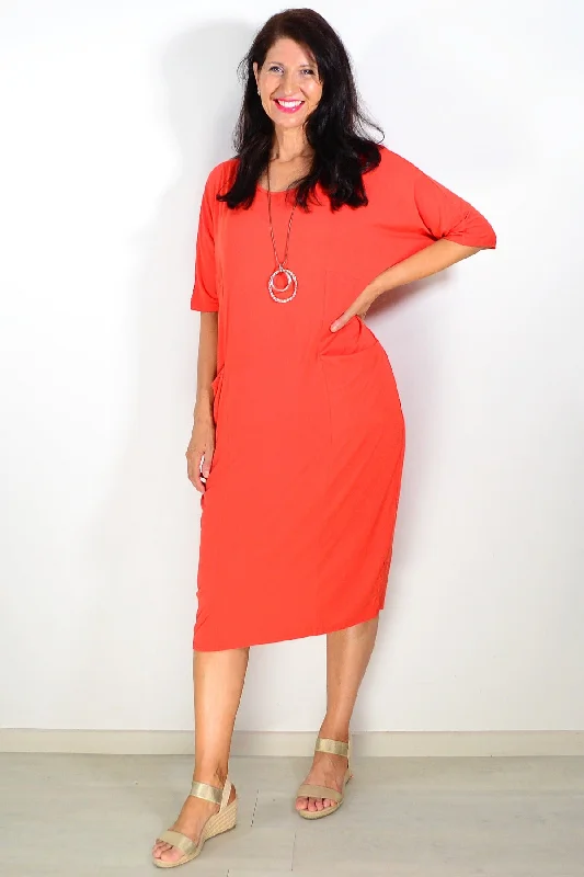 Tangerine Bamboo Tunic Dress