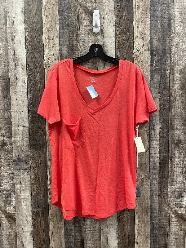 Top Short Sleeve By Z Supply In Orange, Size: L