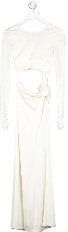 Museum of Fine Clothing Cream Aden Jersey Long Dress UK XS/S